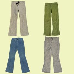 Y2k Unique Flared Coudray Pants (TT-251)