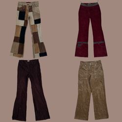 Y2k Flared Unique Coudray pants (TT-253)