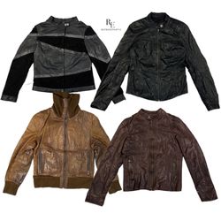 90s Y2K NYC IT Girl Giacche di Pelle RE-2523