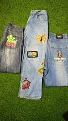 Big Embroidery Hip Hop Jeans
