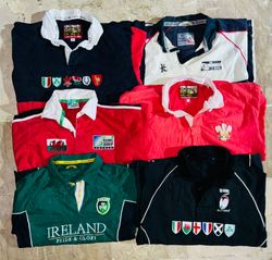 Lot de 3 chemises de rugby de club vintage