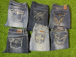 Y2K Embroidered Flared Jeans