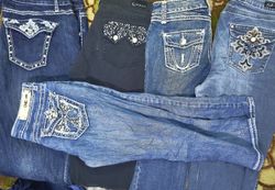 Embellished Pockets Jeans Embroidery Pattern