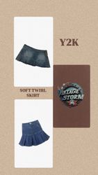 Y2k Soft Swirl Skirt