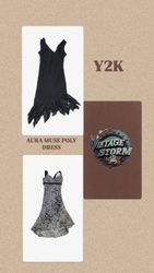 Y2K Aura Muse Poly Dress
