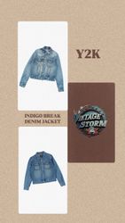 Y2k Indigo Break Denim Jacket