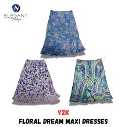 Y2K Floral Dream Maxi skirts- EVM1007