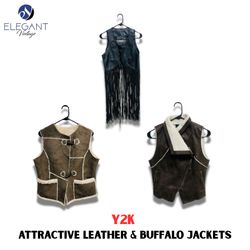 Y2K Attractive Leather & Buffalo Jackets - EV1064