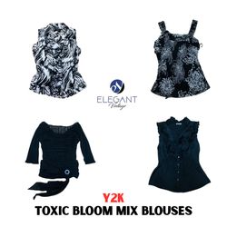 Y2K Toxic Bloom Mix Blouses - EV1073