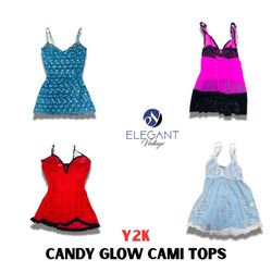 Y2K Candy Glow Cami Tops - EVM1076