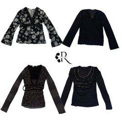 Y2K Black vibe Full Sleeves Tops RW-1269
