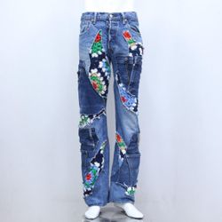 CR995 Upcycled Heritage Revival Patchwork Jeans