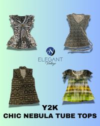 Y2K Chic Nebula Tube Tops - EV1293