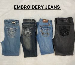 Vintage Embroidery Jeans