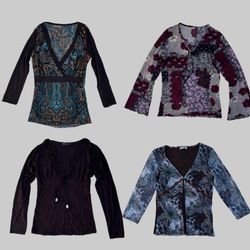 Y2k Grunge Full Sleeve Mesh Tops (TT-255)