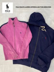 Branded Polo Ralph Lauren Zippers & Button Sweater..