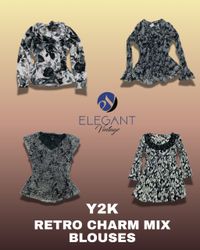 Y2K Retro Charm Mix Blusen - EV1301