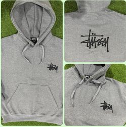 rework style grey stussy hoodies