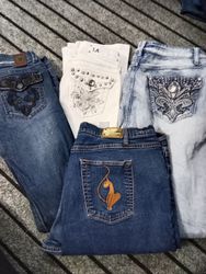 Y2k verziehrte Jeans - 14 Stück