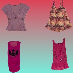 Y2K Barbie Bibe Cami Tops (TS-1681)