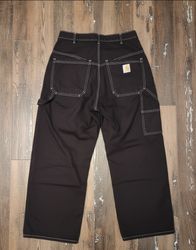 Carhartt rework style pantaloni da falegname neri ..