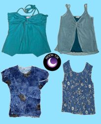 Y2k oceanic blue tops mix (M-908)