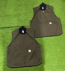 gilet marrone in stile rework Carhartt