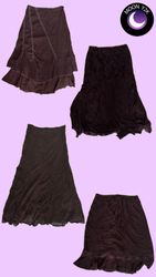 Jupes brunes Y2k Boho Chic (M-822)