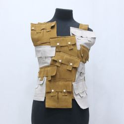 CR1005 Upcycled Patchwork Utility Vest