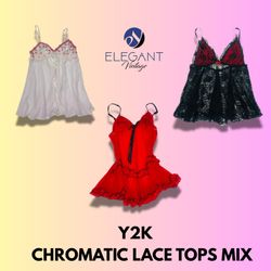 Y2K Chromatic Lace Tops Mix - EV1317