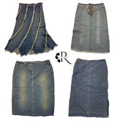 Y2K NYC IT Girl Denim long Skirt Re-1283