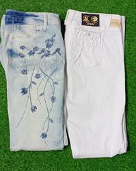 Floral Embroidery Jeans