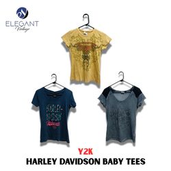 Y2K Harley Davidson Baby Tees - EV1091