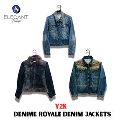Chaquetas de mezclilla real Y2K - EV1096