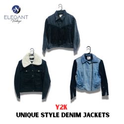 Chaquetas de mezclilla de estilo único Y2K - EV109..