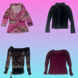 Hauts à manches longues Y2K (TS-1698)