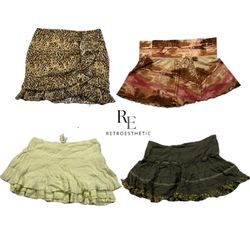 Y2K Cool Girl Poly Skirt RE-2538