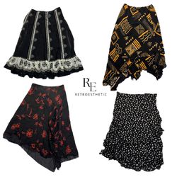 Y2K Paris Hilton Unique Poly Maxi Skirt RE-2539