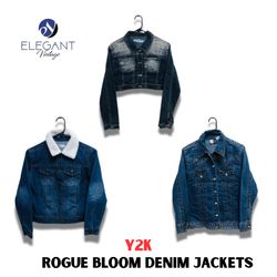 Y2K Rogue Bloom Denim Jackets - EV1130