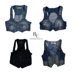 Y2K Cool Girl Unique waistcoat RE-2546