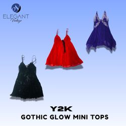 Y2K Gothic Glow Mini Tops - EV1374