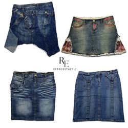 Y2K Britney Era Cyber Girl Cool Midi Skirts RE-254..