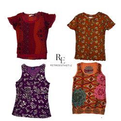 Y2K Cool Girl Printed Mash Tops RE-2548
