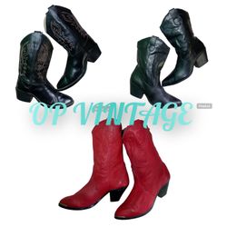 Op vintage 108 Bottes de cowboy brodées