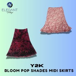 Y2K Bloom Pop Shades Midi Skirts - EV1367