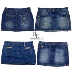 Y2K Britney Era Denim Mini Skirts (RE-2552)
