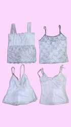 Y2K white theme Blouse/cami (M-173)