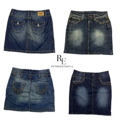 Y2K NYC IT Girl Denim Midi Skirts RE-2554