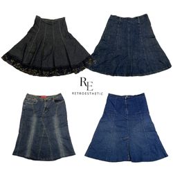 Y2K Paris Hilton Denim Maxi Skirts RE-2557