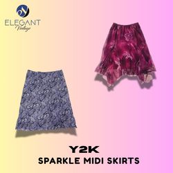 Y2K Sparkle Midi Skirts - EV1391